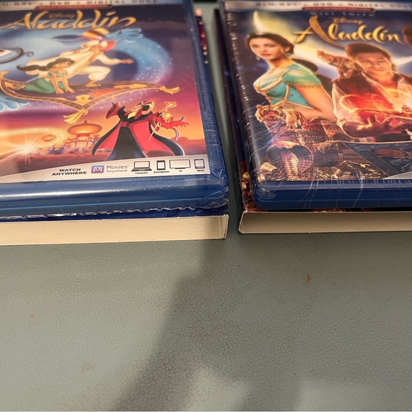 Aladdin Movie Set, Live Action and Animated, Blu-ray, Sealed - Picture 4 of 4
